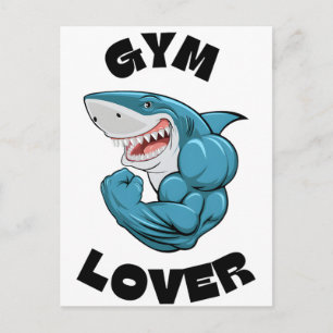 Blue Shark Gym Lover – Fitness with Power 2025 Postcard