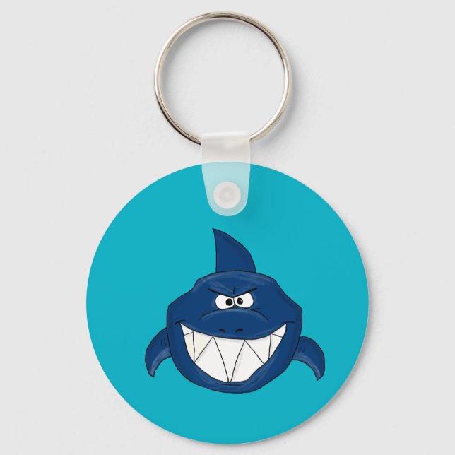 Blue shark keychain (Front)