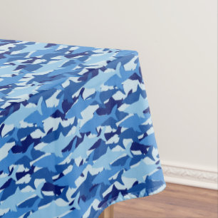 Blue Shark Pattern 2 Tablecloth