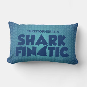 Blue Shark  Throw Pillow