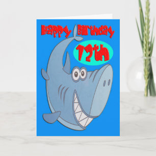 Blue Shark Twelfth Birthday Card