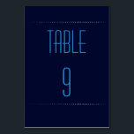 Blue Shark Wedding Table Card<br><div class="desc">Table Number card with a shark theme in blue and grey. The text can be customized. This is part of a shark wedding set.</div>