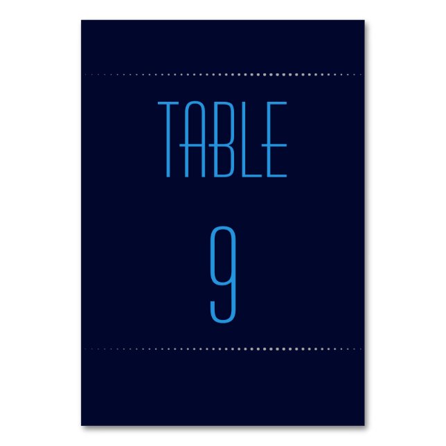 Blue Shark Wedding Table Card (Front)