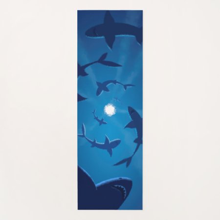 Blue Shark White Moon Undersea
