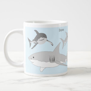 Blue Sharks - Ocean Life Squad® Large Coffee Mug