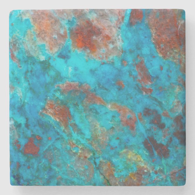 Blue Shattuckite Stone Coaster (Front)