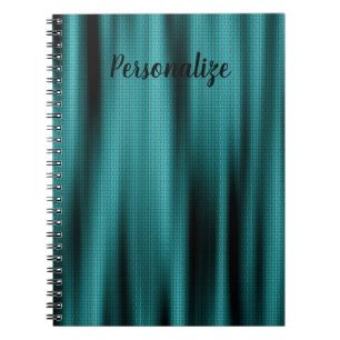 Blue Sheen Texture Personalize Monogram Notebook