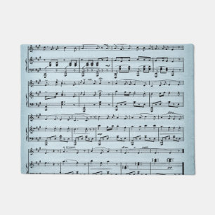 Blue Sheet Music Doormat