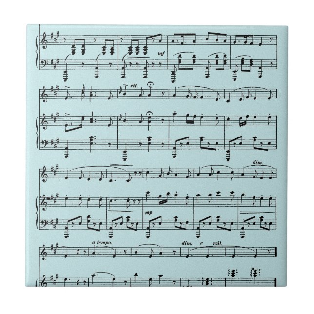 Blue Sheet Music Tile (Front)