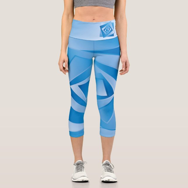 Blue Sheets Capri Leggings (Front)