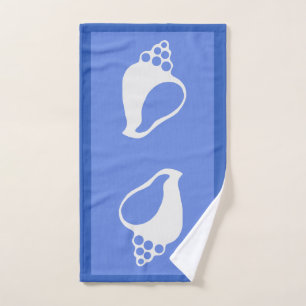 Blue Shell Hand Towel