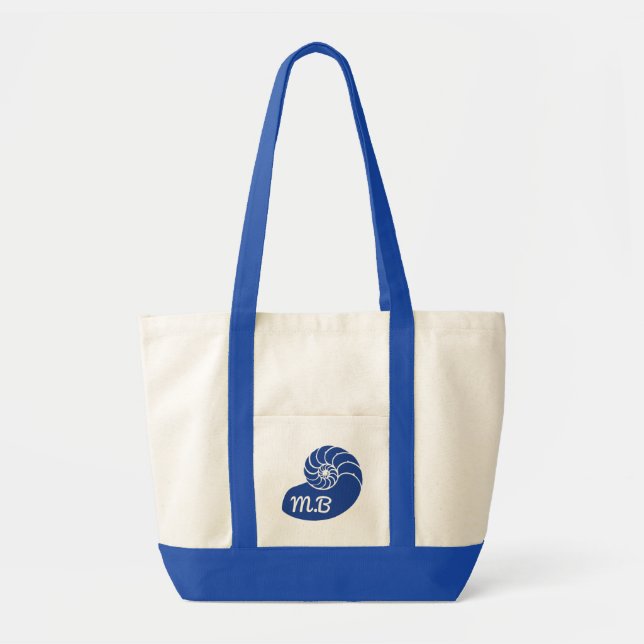 Blue Shell Personalised Tote Bag (Front)