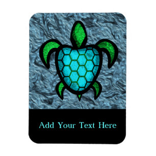 Blue Shell Turtle Customizable  Flexi Magnet