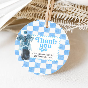 Blue She's Ready to Pop Baby Shower Favor Tags