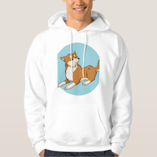 Blue shiba design. hoodie
