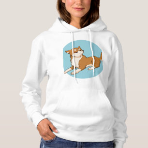 Blue shiba design. hoodie