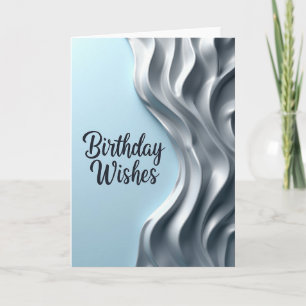 Blue Shimmer Birthday Card