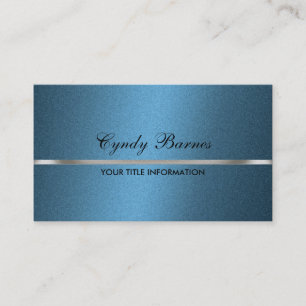 Blue Shimmer with Silver Business Card