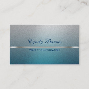 Blue Shimmer with Silver Business Card