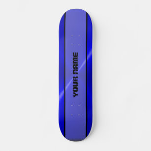 Blue Shiny Stainless Steel Metal 2 Skateboard