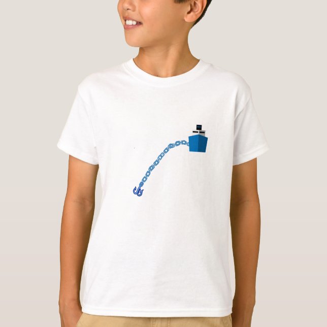 Blue Ship and Anchor T-Shirt (Front)