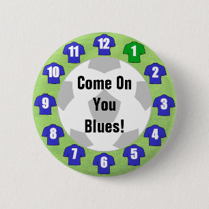 Blue Shirts - Football Fan Button Badge