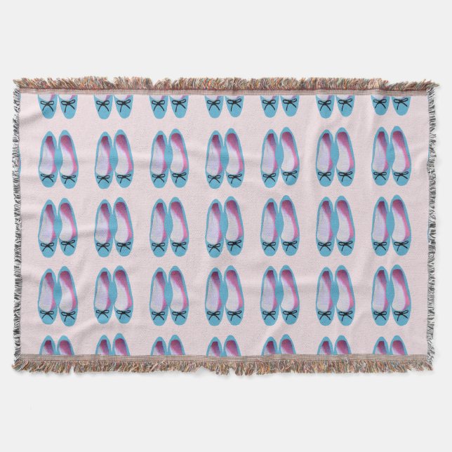 Blue Shoes Throw Blanket (Front)