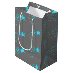 Blue Shooting Stars Medium Gift Bag