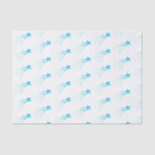 Blue Shooting Stars Tissue Paper