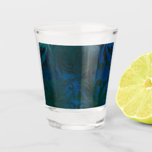 blue shot glass