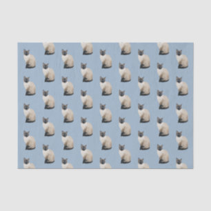 Blue Siamese Cat Tissue Paper