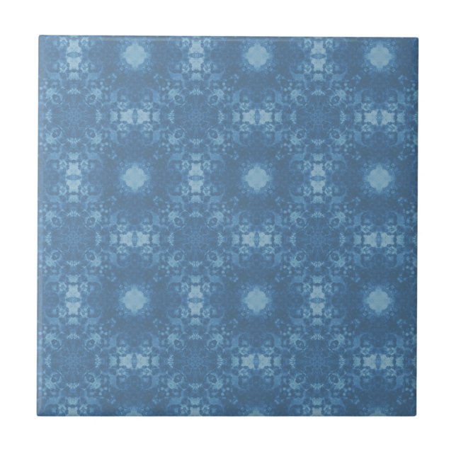 Blue Signature Pattern Tile (Front)