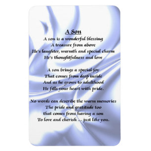 Blue Silk Design - Son Poem Magnet