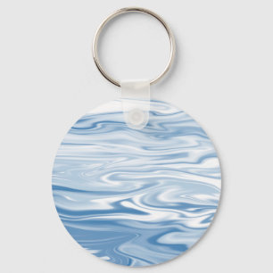 Blue Silk Keychain