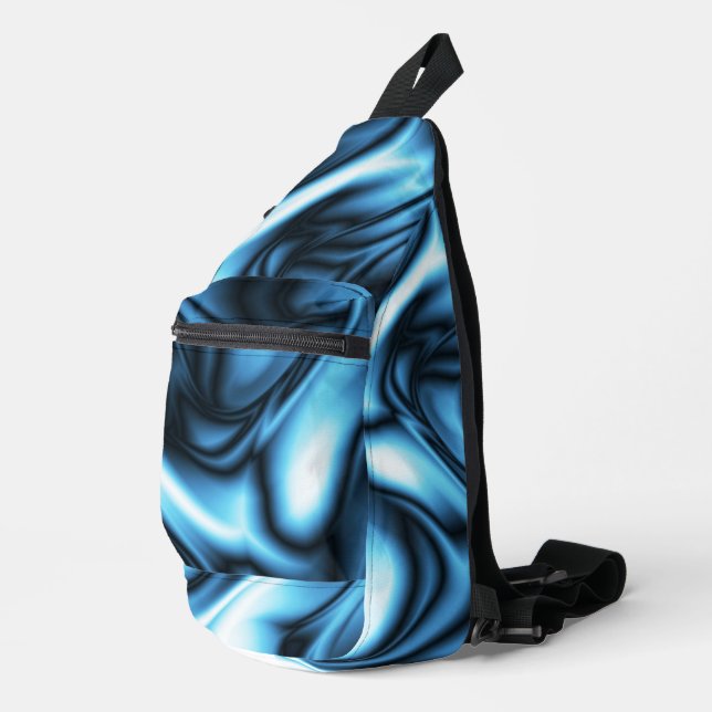 Blue Silk Sling Bag (Right Corner)