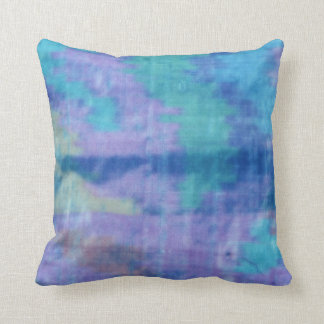 Blue Silk Throw Pillow