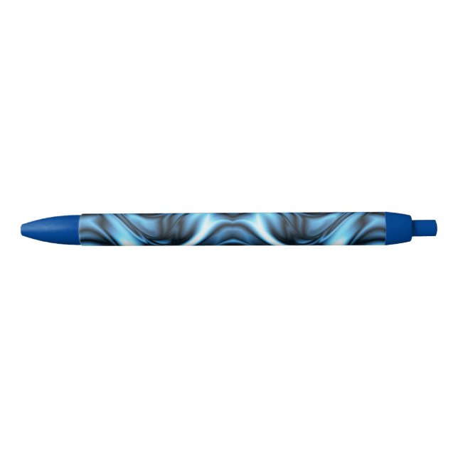 Blue Silk wave Black Ink Pen (Front)