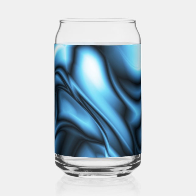 Blue Silk wave Can Glass (Back)