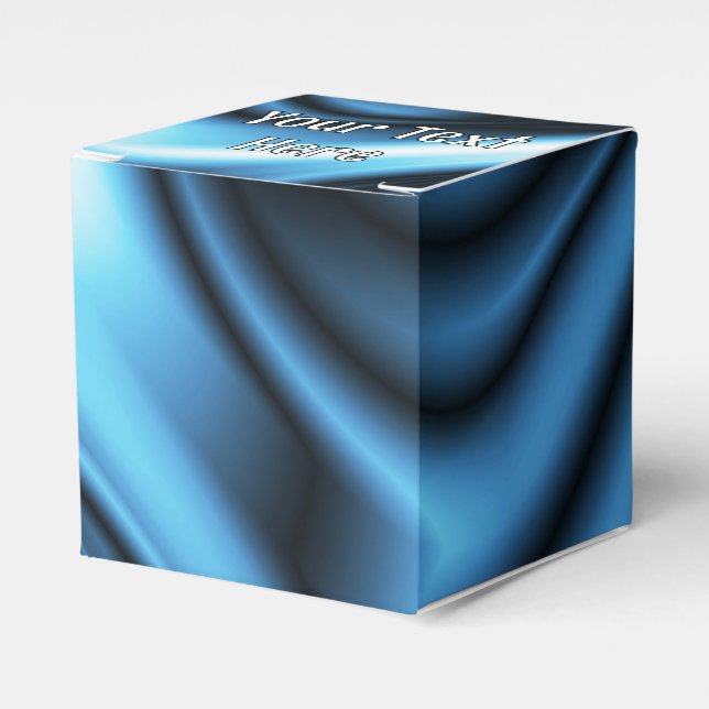 Blue Silk wave Favor Box (Front Side)
