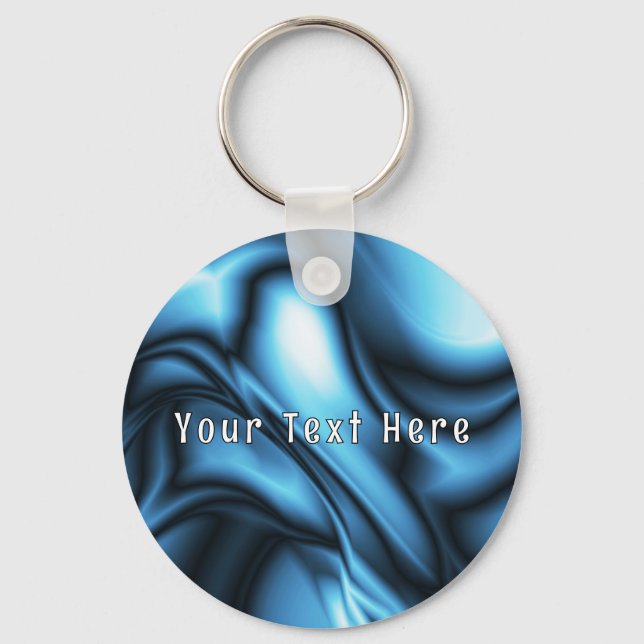 Blue Silk wave Keychain (Front)