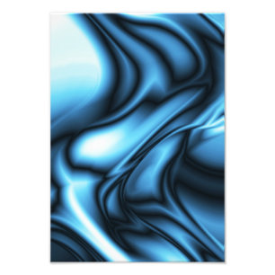 Blue Silk wave Photo Print