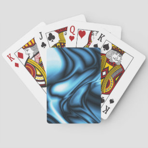 Blue Silk wave Playing Cards