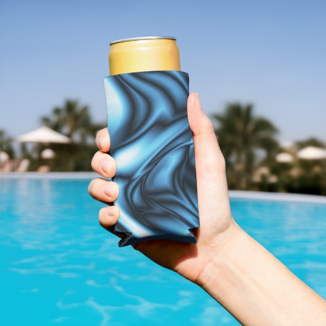 Blue Silk wave Seltzer Can Cooler (In Situ Pool)