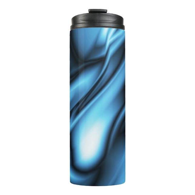 Blue Silk wave Thermal Tumbler (Front)