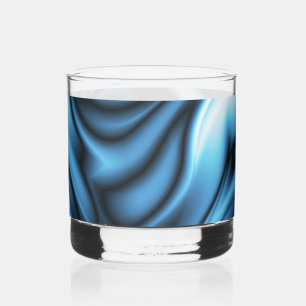 Blue Silk wave Whiskey Glass