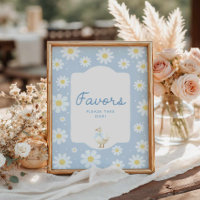 Blue Silly Goose Baby Shower Favour Sign