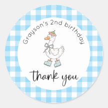 Blue Silly Goose Birthday Thank You
