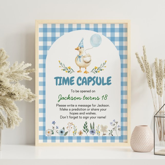 Blue Silly Goose Birthday Time Capsule Sign (Creator Uploaded)