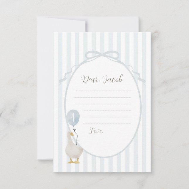 Blue Silly Goose Time Capsule Card (Front)