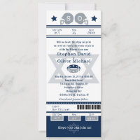 Blue Silver Bar Mitzvah for Twins Football Ticket